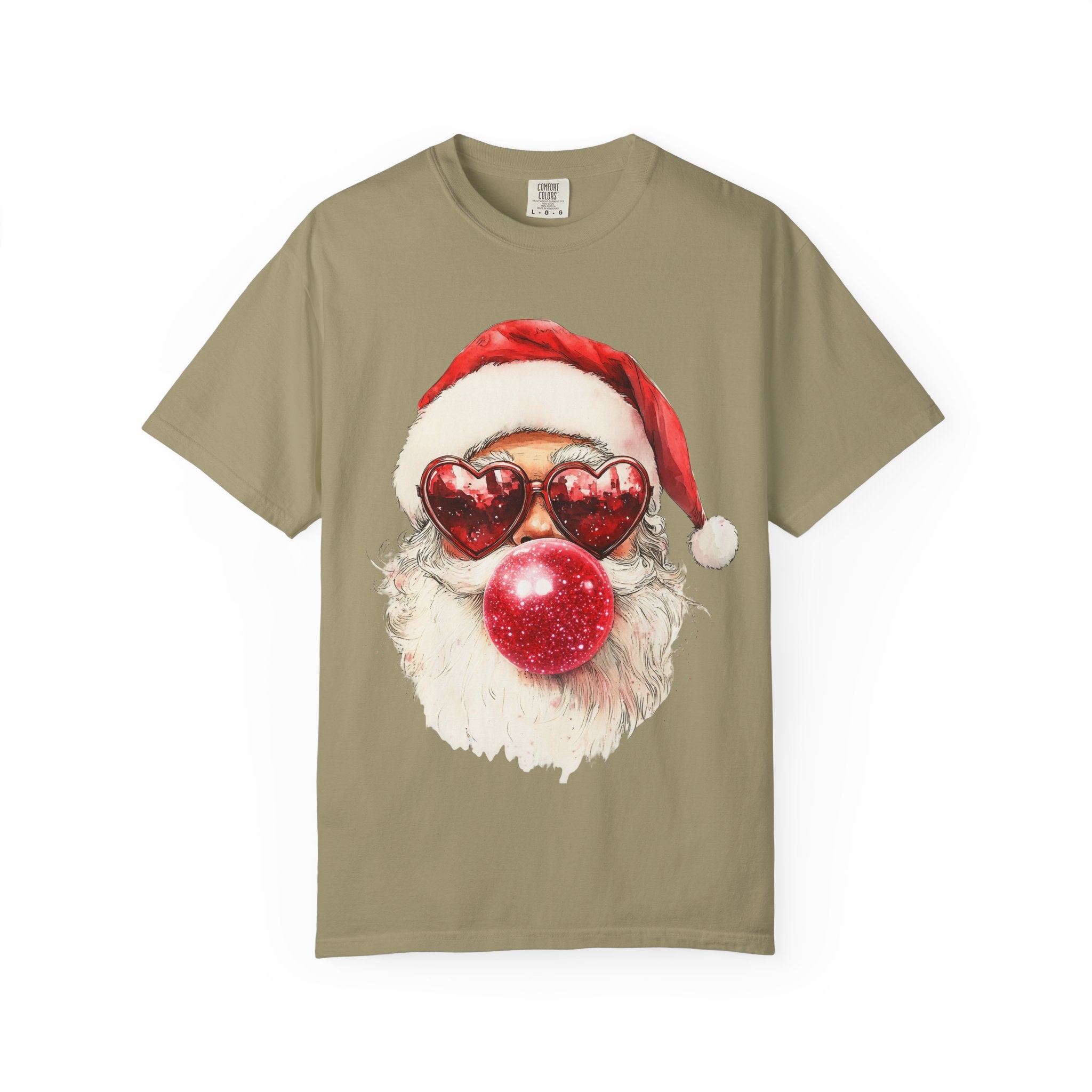 Festive Santa Heart Glasses T-shirt
