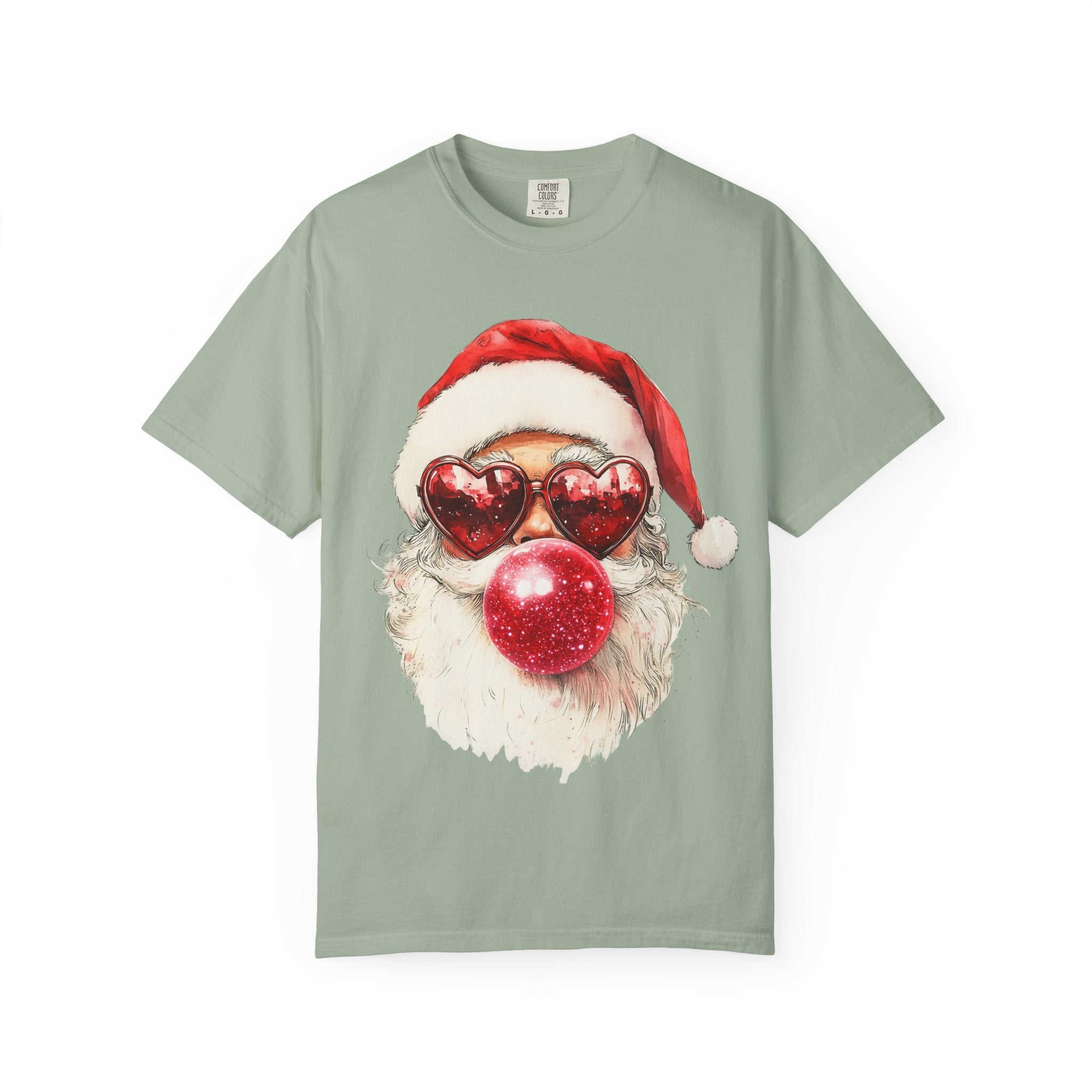 Festive Santa Heart Glasses T-shirt