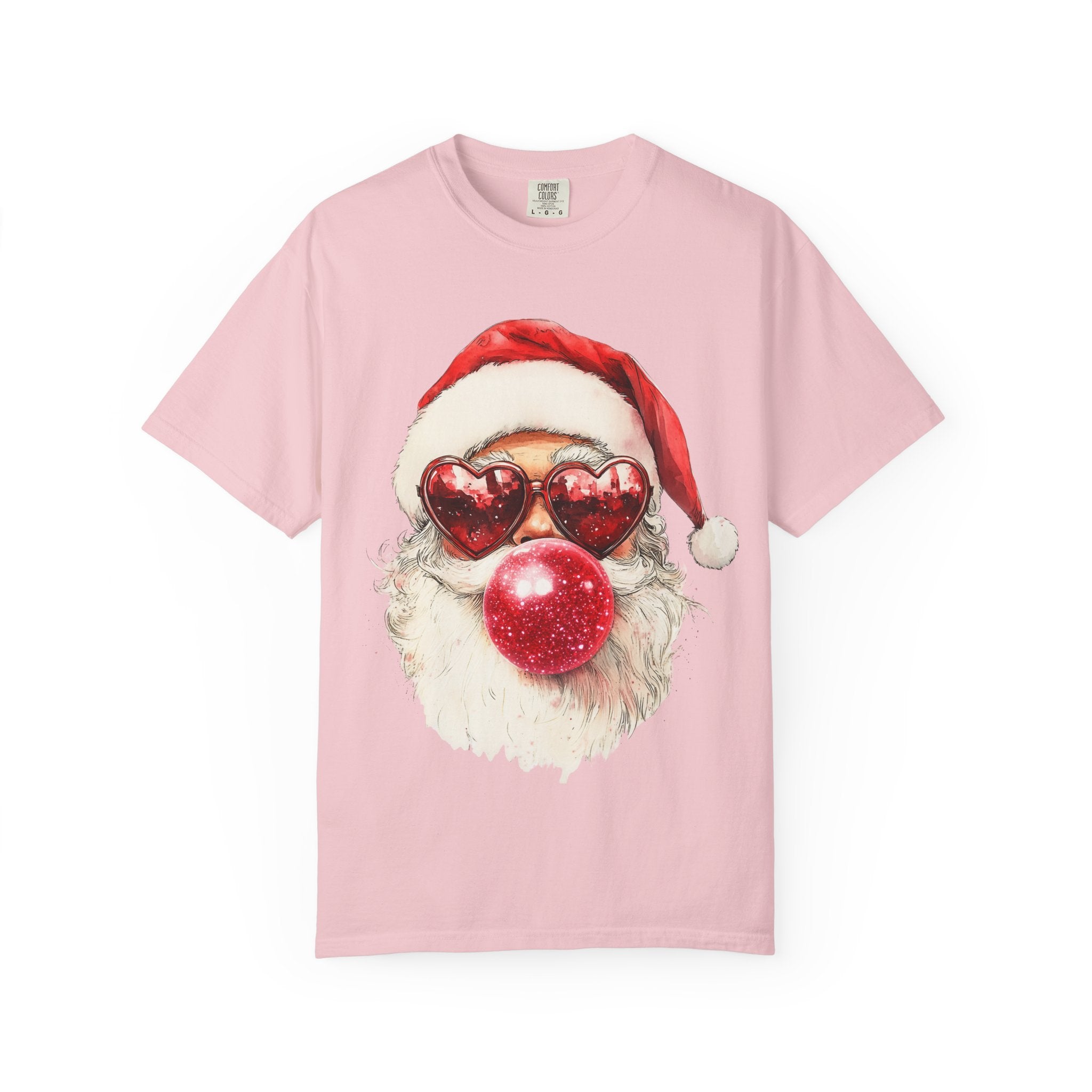 Festive Santa Heart Glasses T-shirt