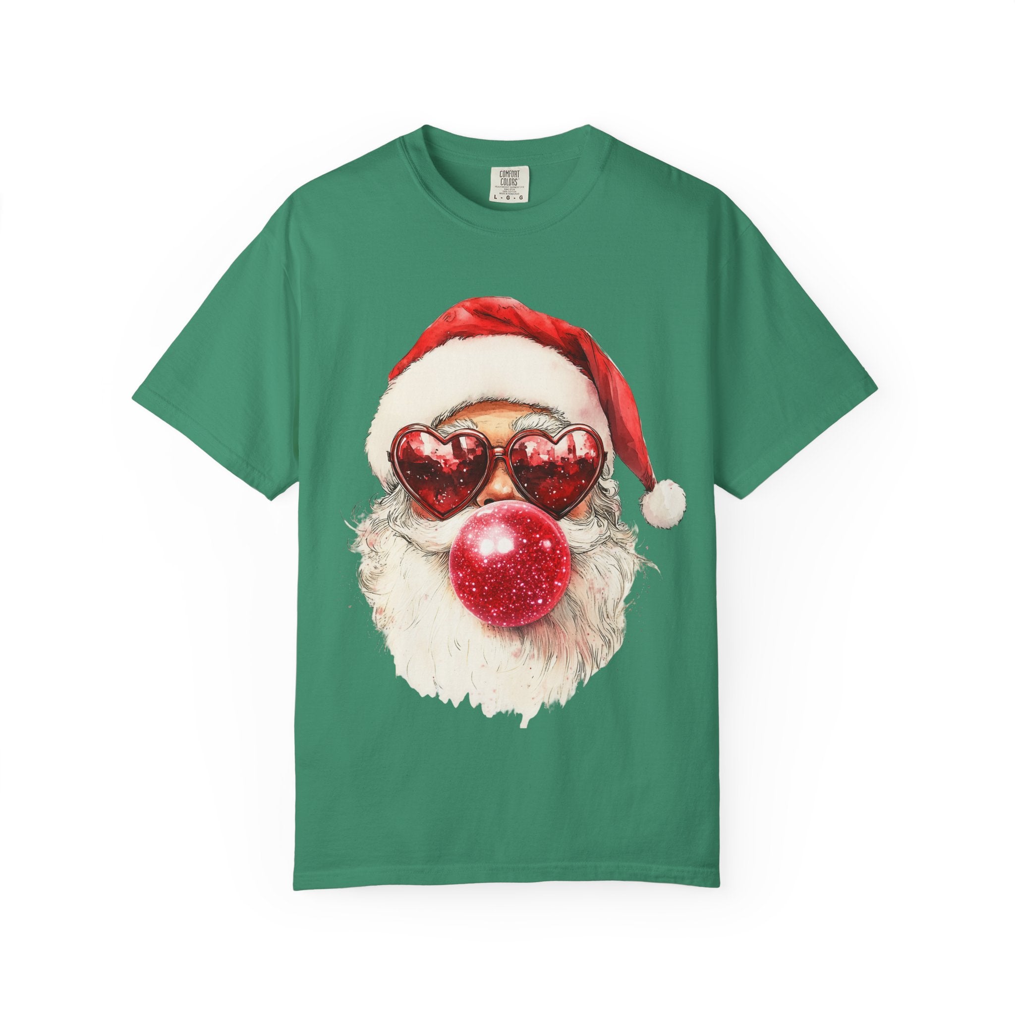Festive Santa Heart Glasses T-shirt