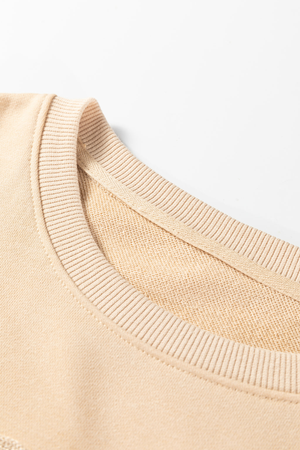 Parchment Embroidered Flower Sweatshirt