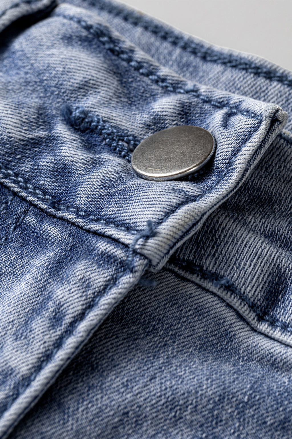 Beau Blue Turn-up Cuffs Womens Loose Jeans