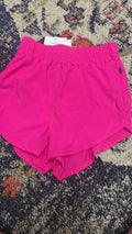 Hot pink girls sport shorts with pockets