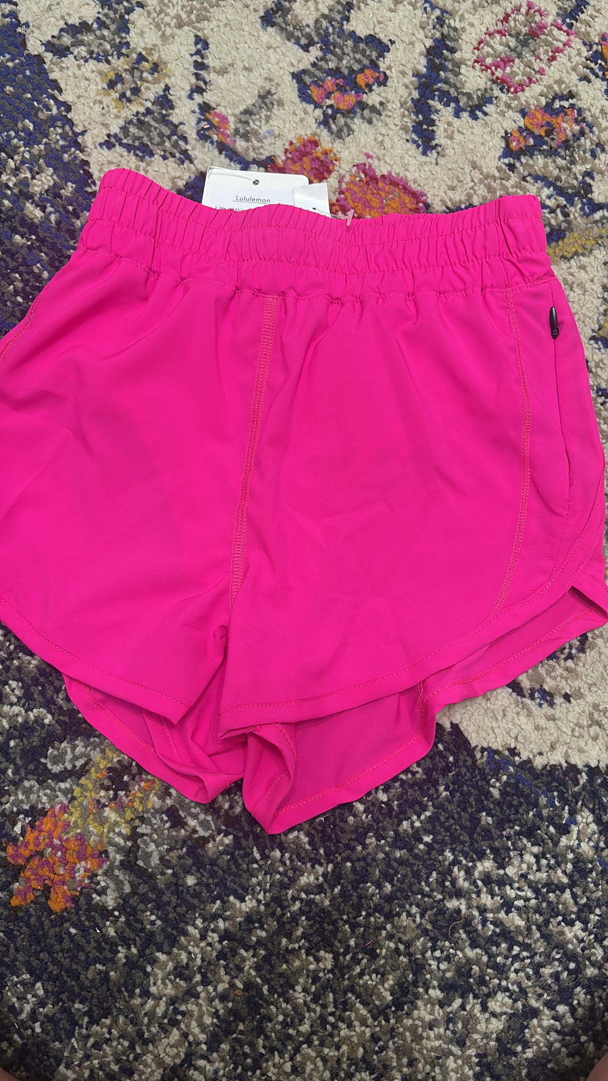 Hot pink girls sport shorts with pockets
