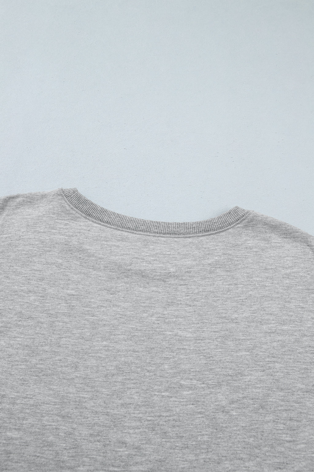 Medium Grey Sequin Western Ghost Print Long Sleeve Round Neck Sweatshirt