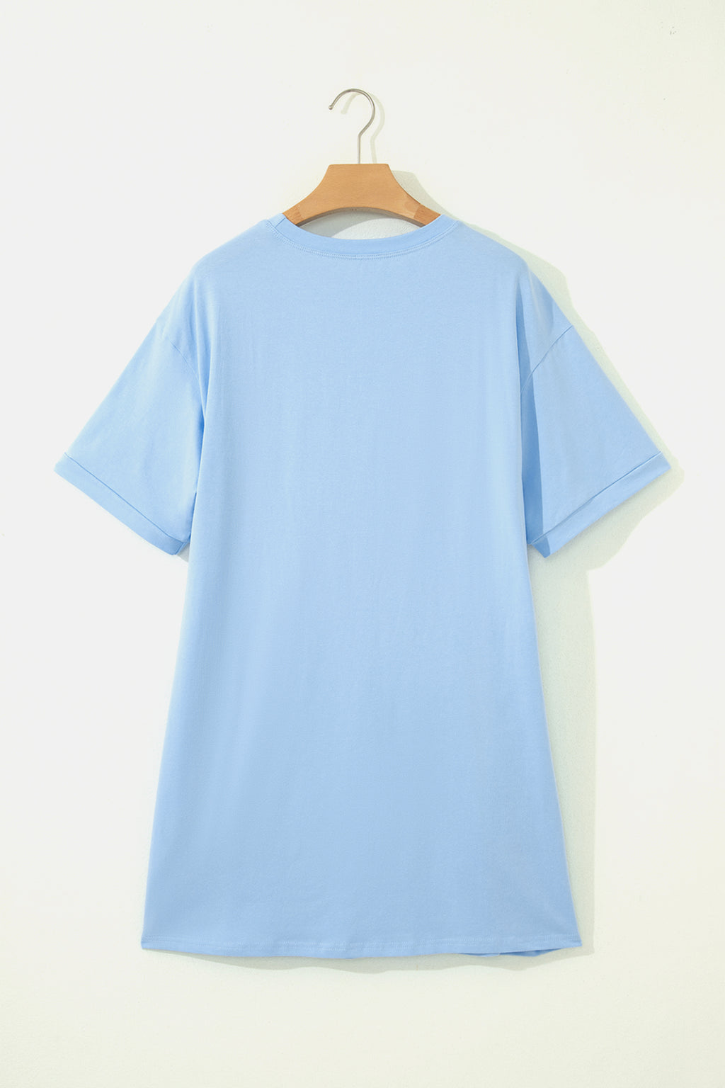 Beau Blue Patriotic Big Bow Stitched T Shift Mini Dress