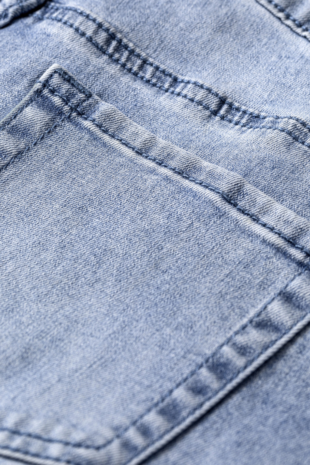 Beau Blue Turn-up Cuffs Womens Loose Jeans