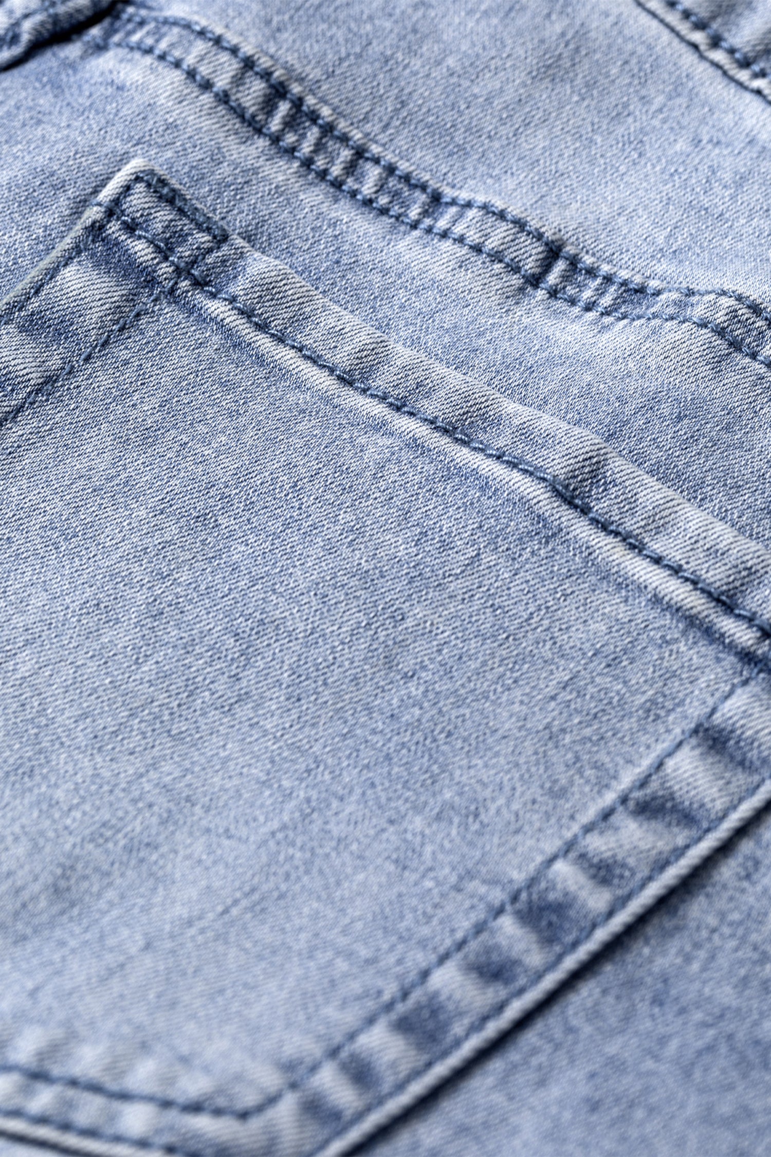 Beau Blue Turn-up Cuffs Womens Loose Jeans