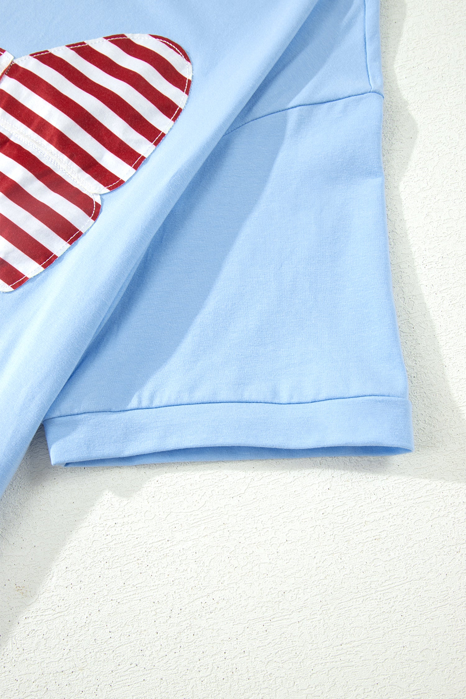 Beau Blue Patriotic Big Bow Stitched T Shift Mini Dress